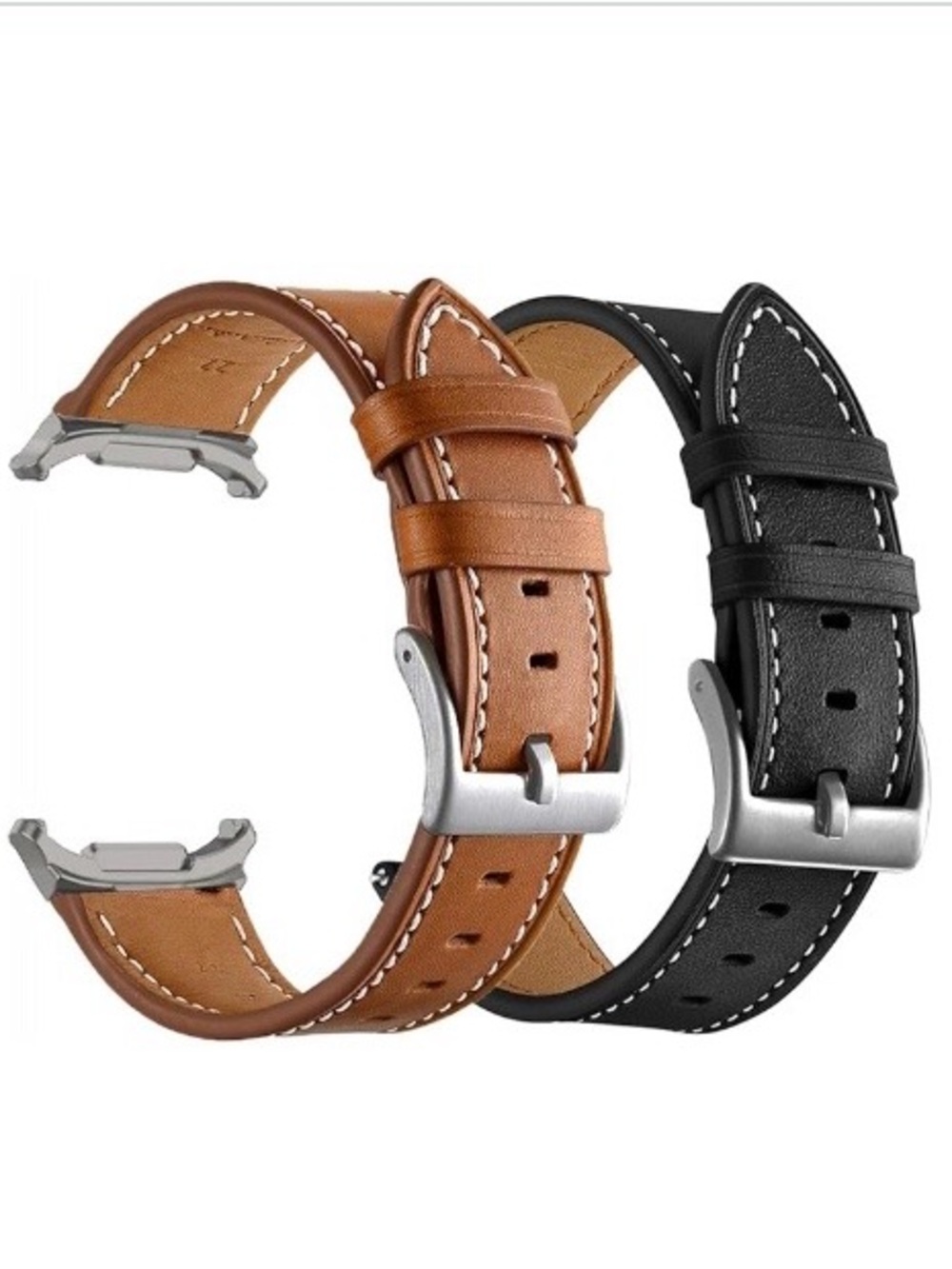 Classic Leather Watch Band Strap for Men - Brown and Black